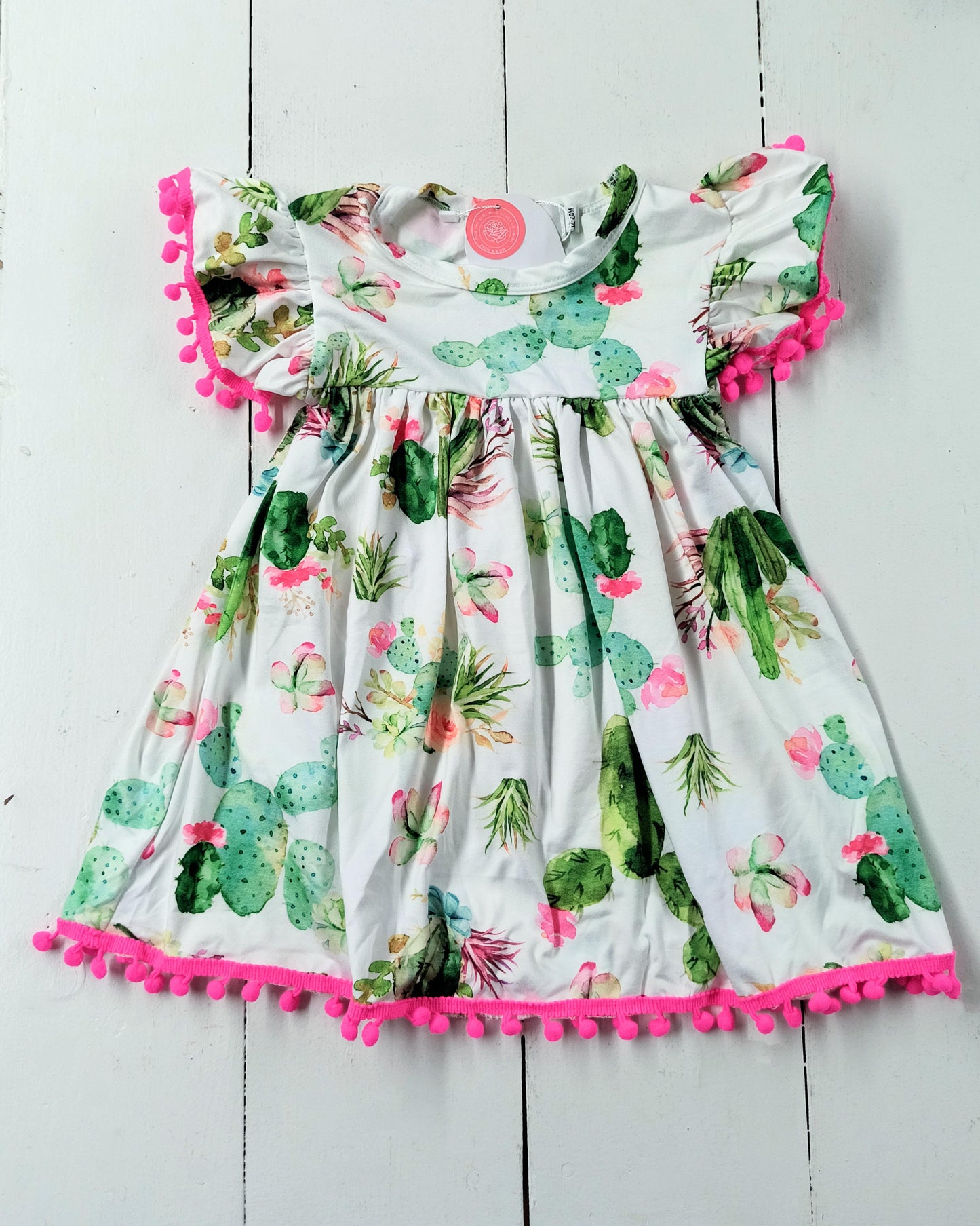 Cute Cactus Pom Pom Dress