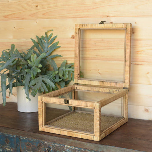 Cayman Rattan & Glass Case