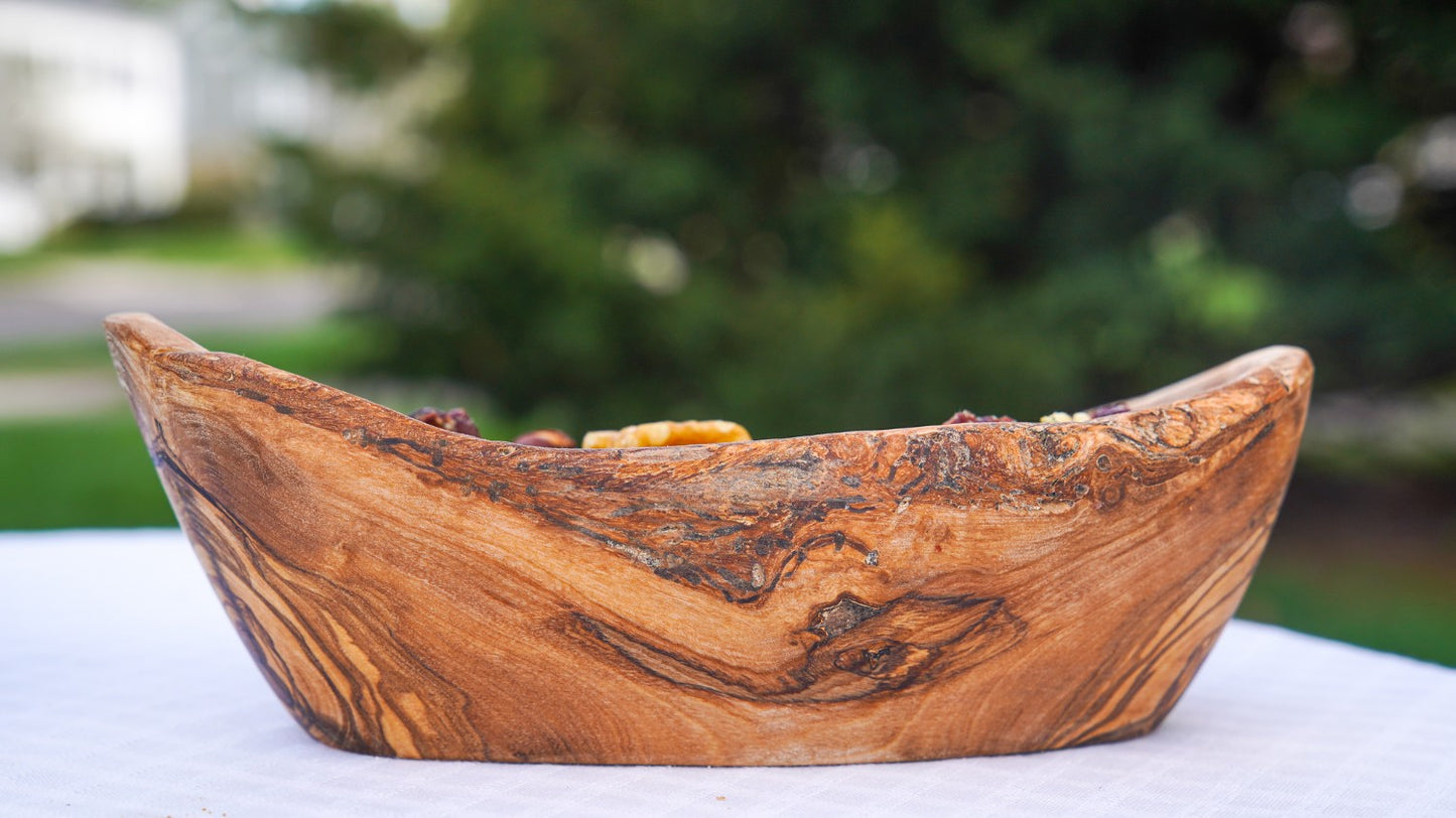 Olive Wood Oval Fuit Bowl