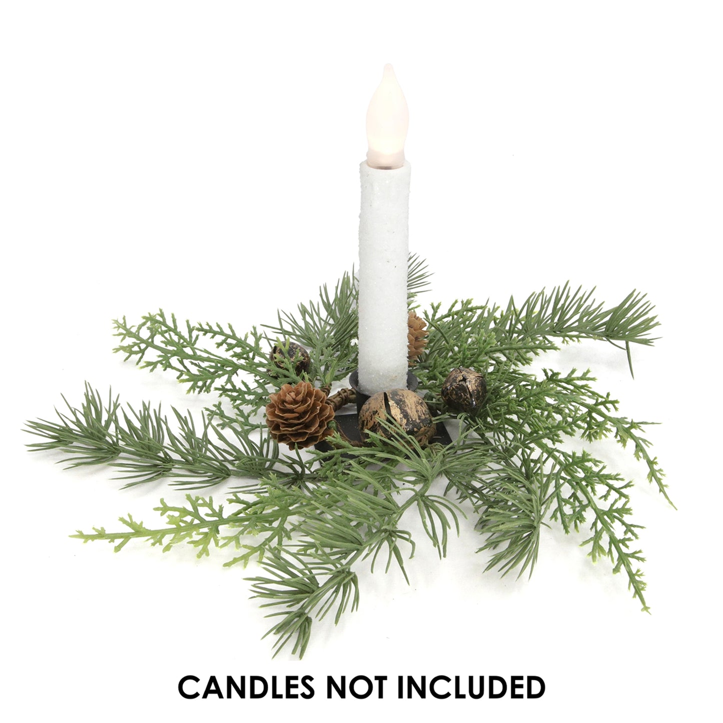 Cedar and Jingle Bell Mini Candle Ring