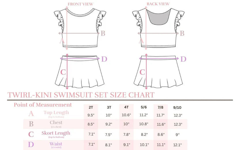 Tropical Punch Flutter Sleeve Twirl-kini Swimsuit Set