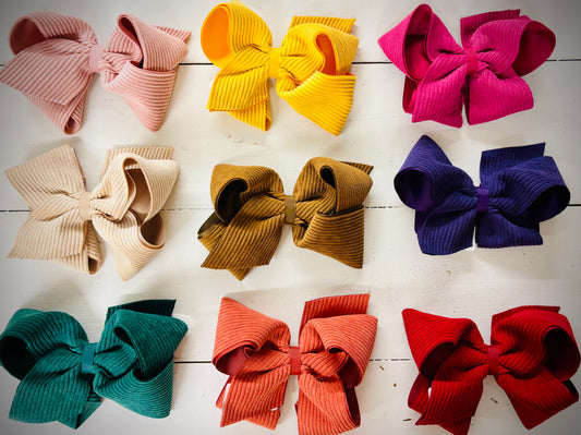 Ribbed Hair Bow