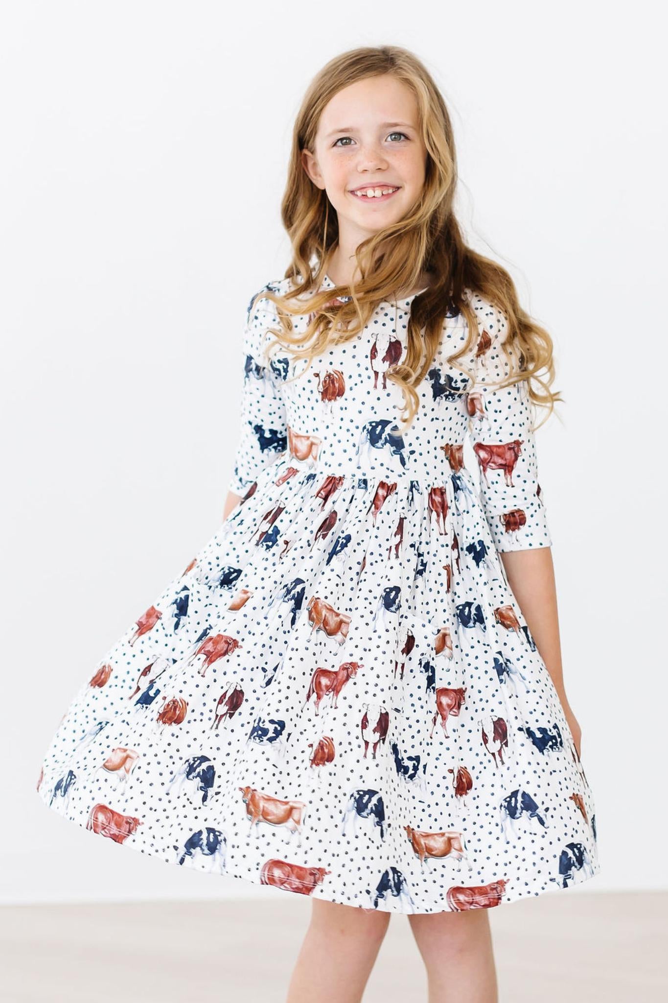 Moo Meadows Twirl Dress 7/8
