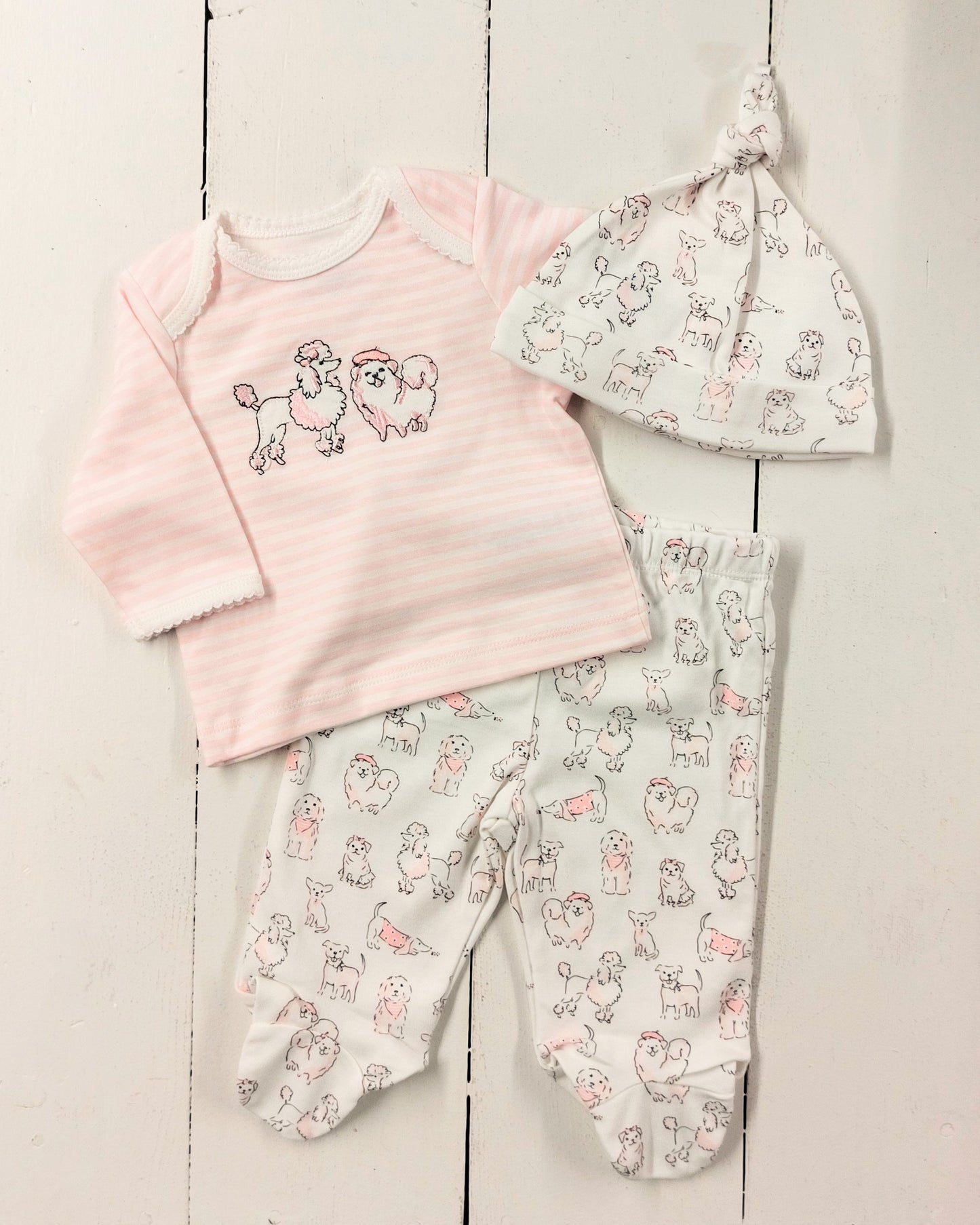 Paris Pups Shirt-Pants Set w/ Hat