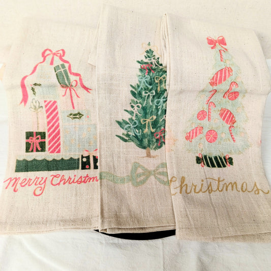 Cotton Printed Holiday Tea Towel