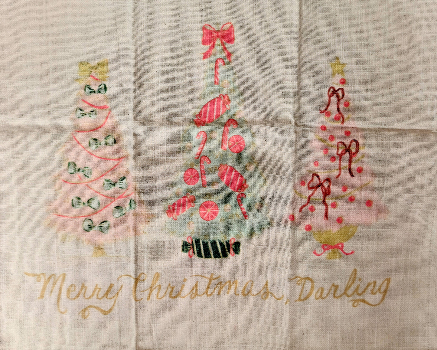 Cotton Printed Holiday Tea Towel