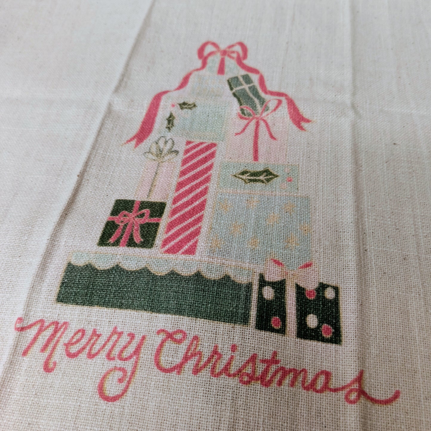 Cotton Printed Holiday Tea Towel