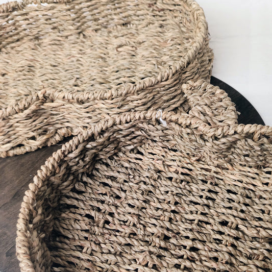 Handwoven Pumpkin Shaped Seagrass Basket