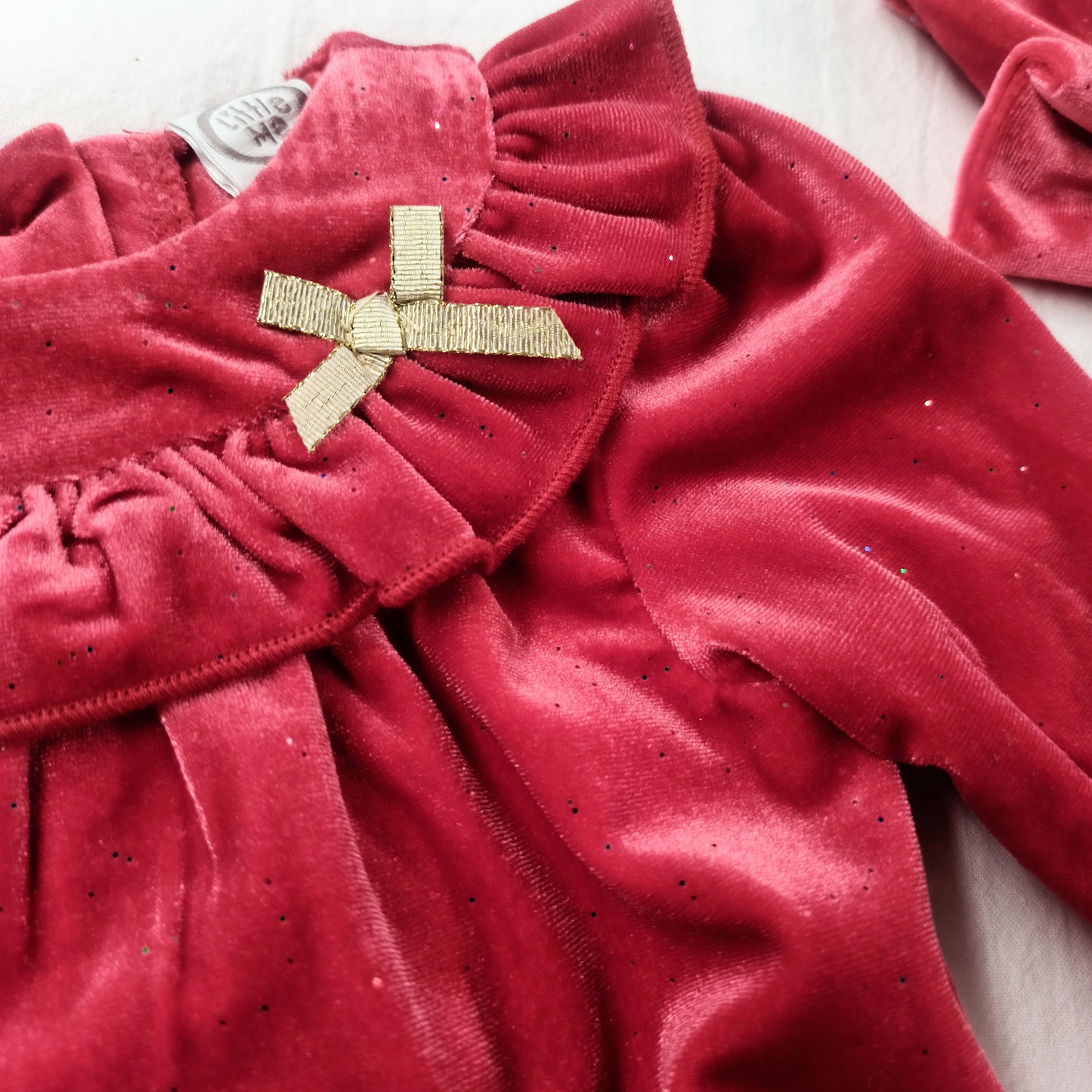 Red Velvet Onesie w/ Socks Set
