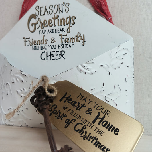 Metal Christmas Wall Pocket