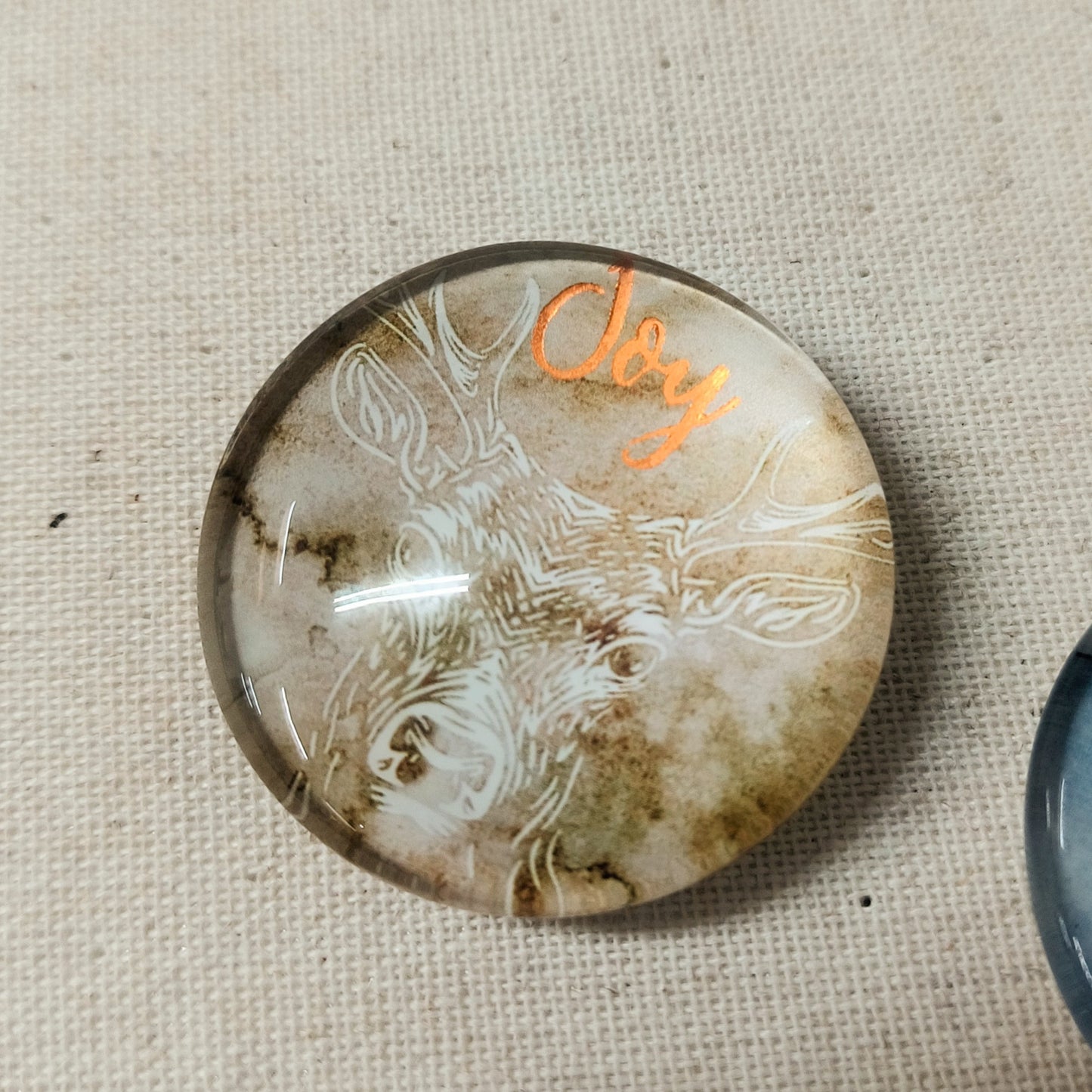 Glass Christmas Magnet - 3 Asst