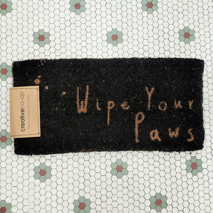 Natural Coir Doormat -"Wipe Your Paws"