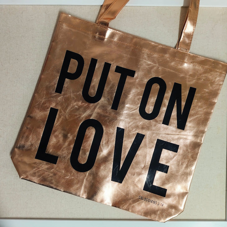 Love Shiny Lg Tote Bag