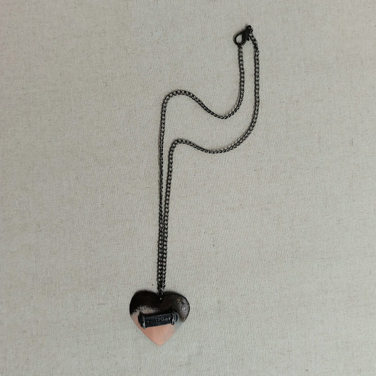 Grateful Metal Heart Necklace