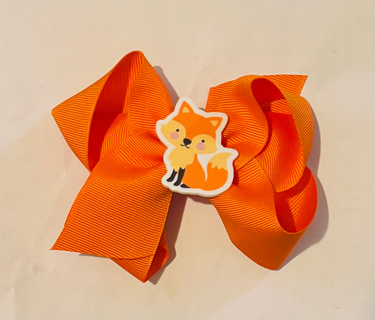 Orange Bow with Fox