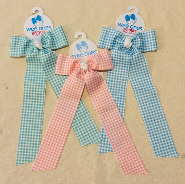 Large Longtail Gingham Bows