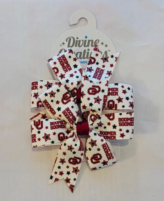 Mini Star Print Circle Bow Pair