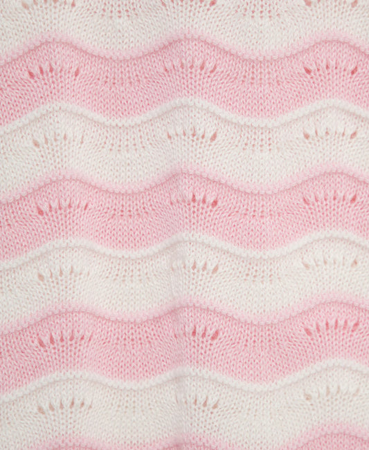 Curvy Striped Pointelle Knit Bubble