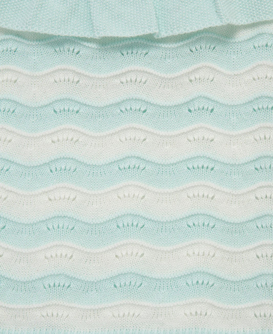 Aqua Pointelle Knit Short Set