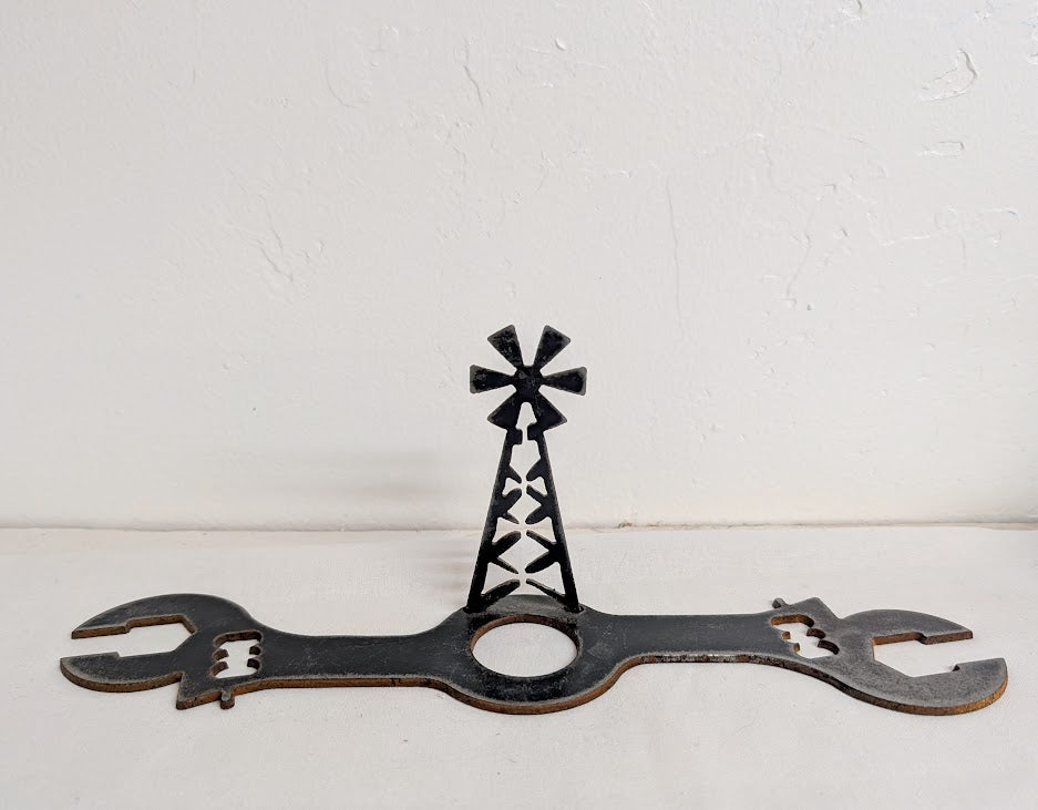 Windmill Crescent Wrench Wine Glass Holder