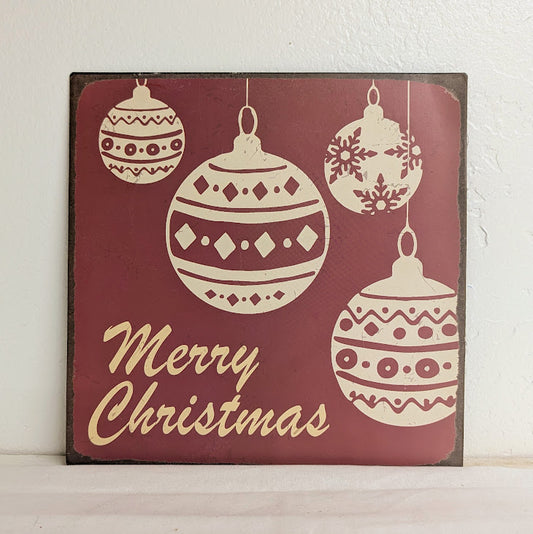 Metal Vintage Christmas Sign - 2 styles