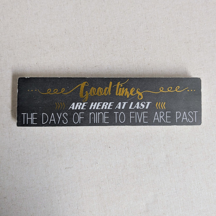 Wood Retirement Block Sign