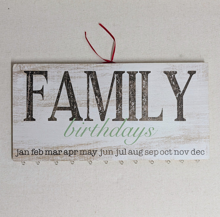 Family Birthday Plaque