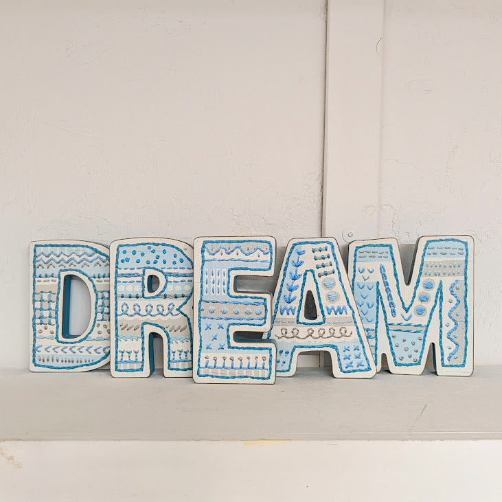 Chunky Letters-Dream Blue