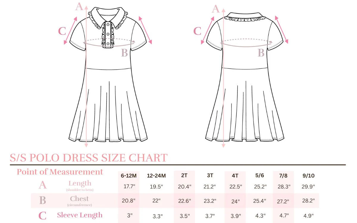 Birdies & Bows S/S Polo Dress