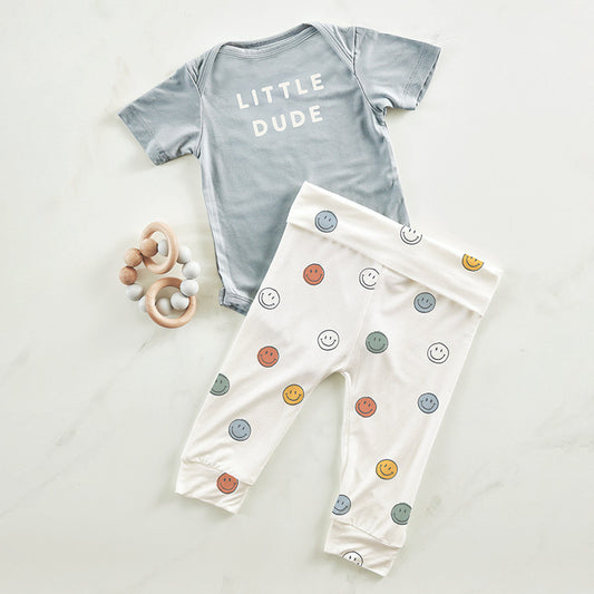 Little Dude Short Sleeve Snapshirt