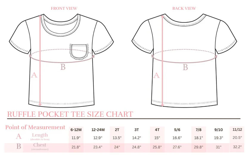 Bubblegum Pink Ruffle Pocket Tee