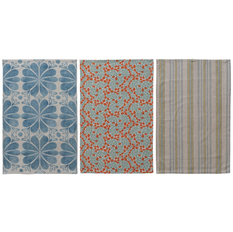 Cotton Blend Printed Tea Towel set of 3