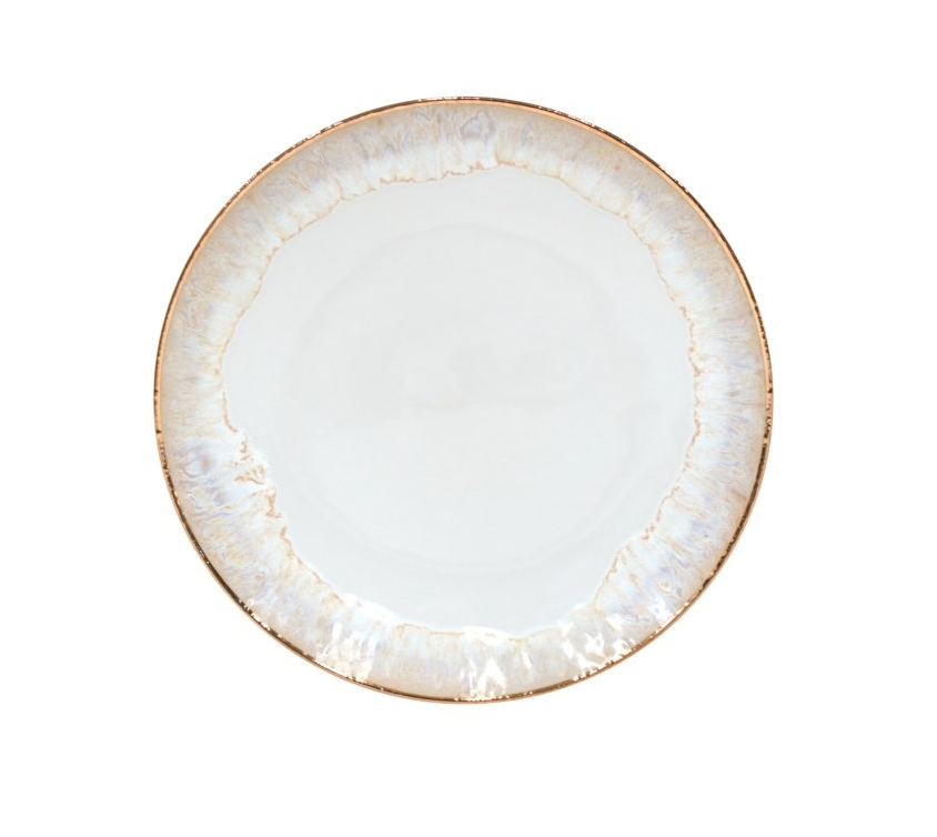 Dinner Plate - White/Gold