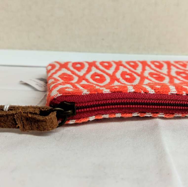 Red With Gold Bead Wristlet