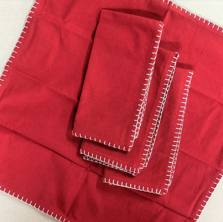 Red & White Napkin 4 pc