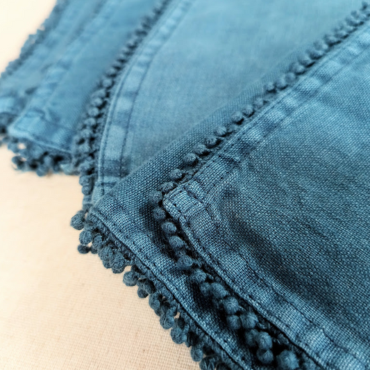 Blue Square Napkin Set