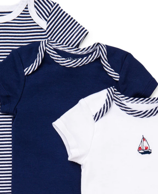 Sailboats Bodysuits - 3pk