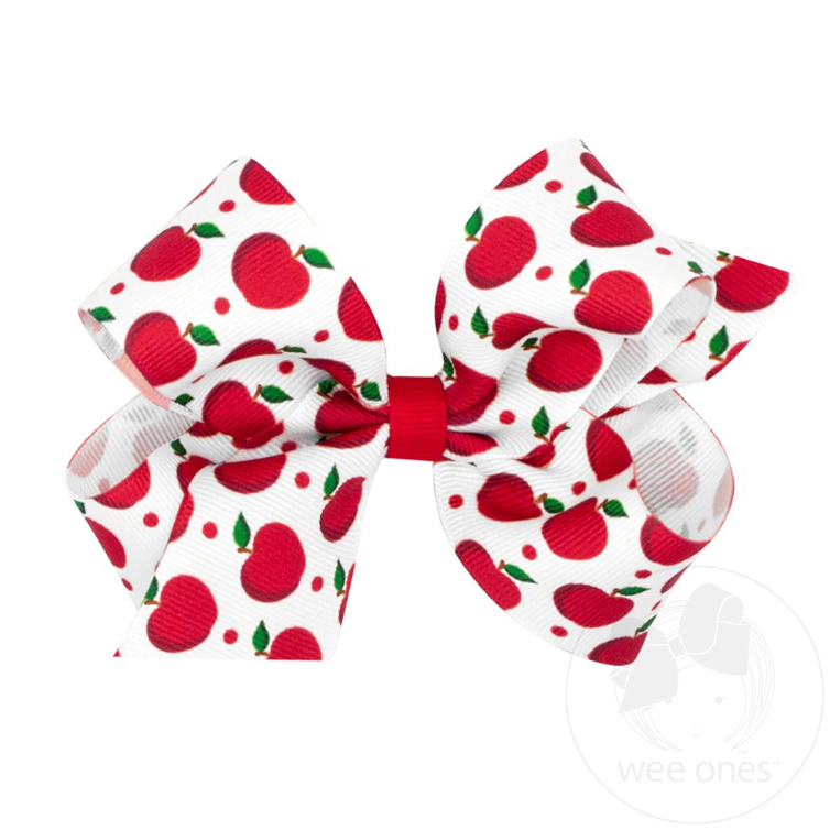 Apple Pattern Hair Bow Clip