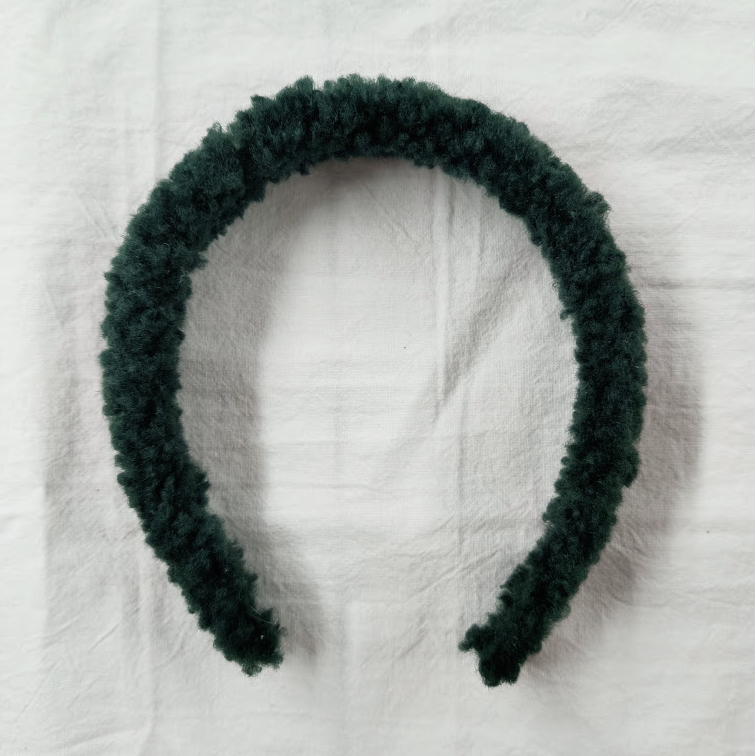 Forest Green Sherpa Covered Headband