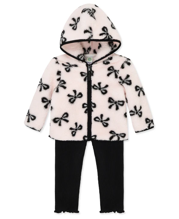 3pc Sherpa Bow Jacket set