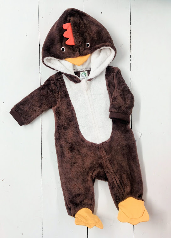 Turkey Fleece Footie w/ Hood