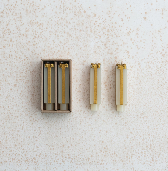 Unscented Gift Shaped Taper Candles