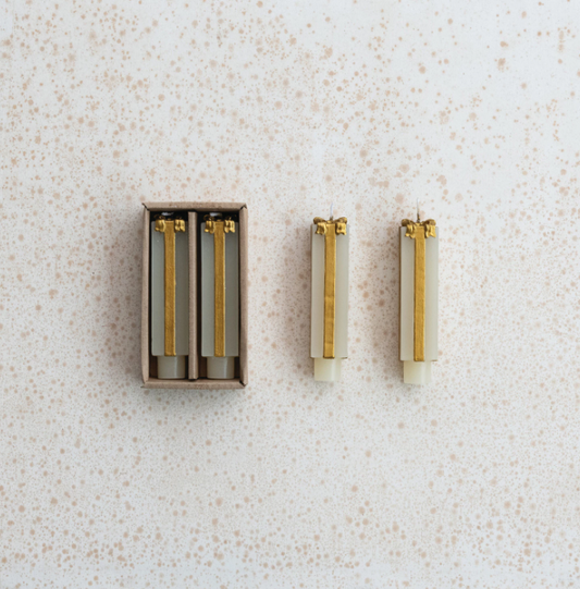 Unscented Gift Shaped Taper Candles
