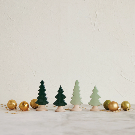 Mini Stoneware Tree Decor