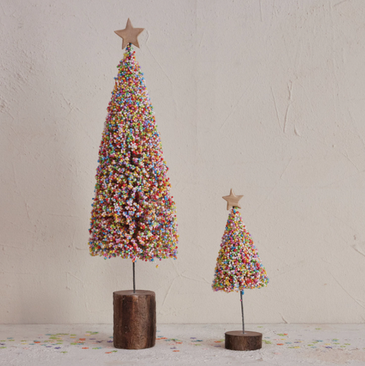 Sm Foam Bead & Resin Christmas Tree w/ Star