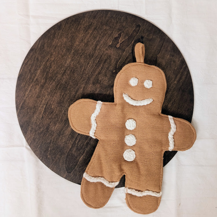 Gingerbread Man Shaped Pot Holder
