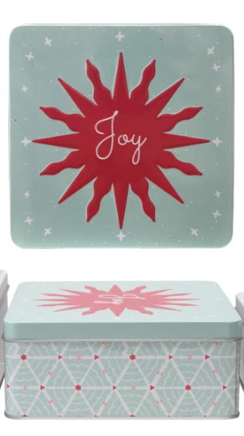 Set of 3 Tin Christmas Gift Boxes