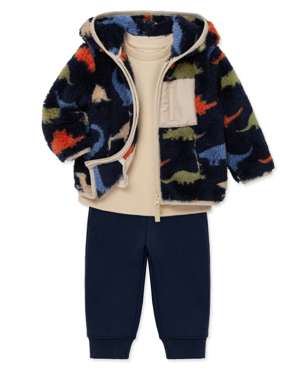 3pc Sherpa Dino Jacket set