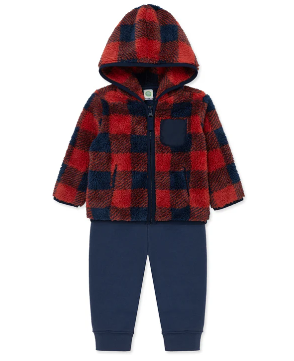 Check 3-Piece Sherpa Set