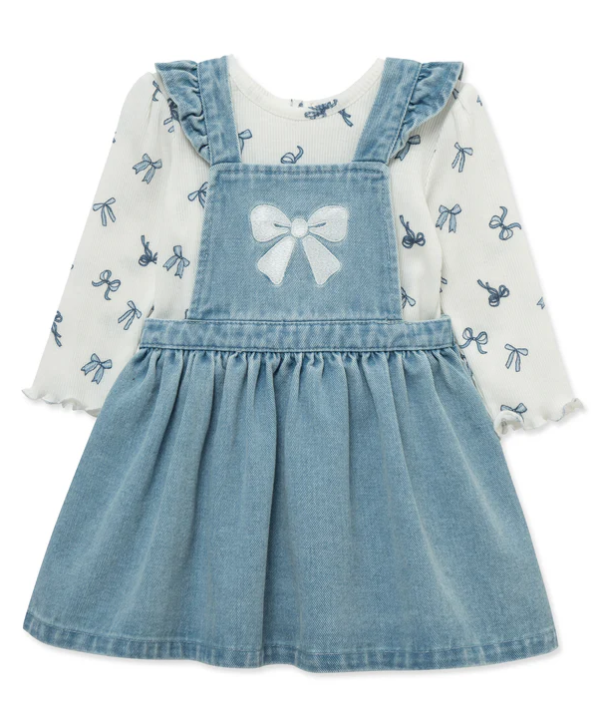 Denim & Bow Jumper Set